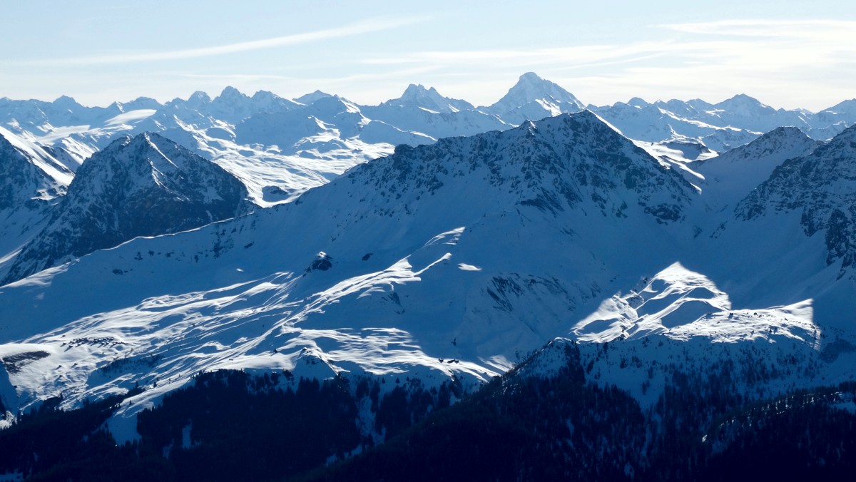 Schweiz Arosa Fernsicht