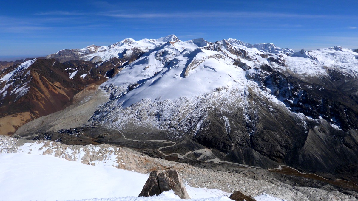 Besteigung des Kasiri Chico in der Cordillera Real von Bolivien