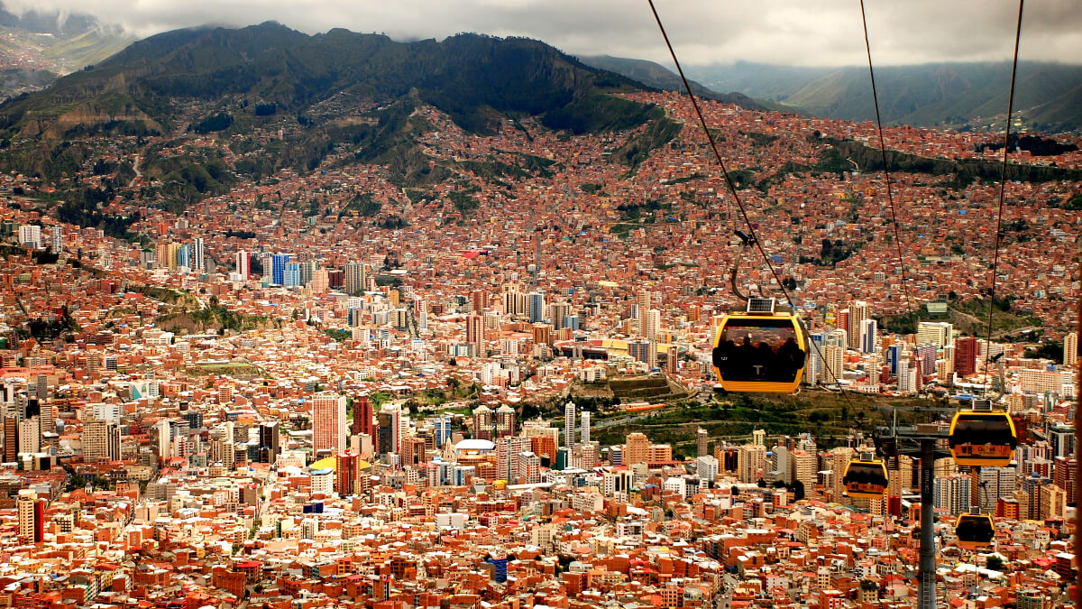 Bolivien Seilbahn von La Paz nach El Alto