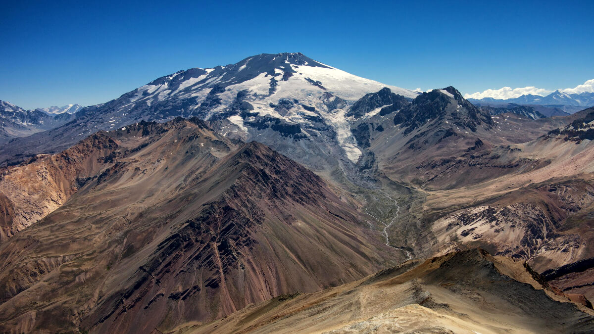 Vulkan San Jose in voller Pracht Chile Anden