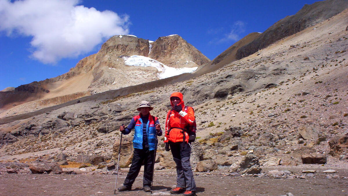 Am Paso Cuyoc in der Cordillera Huayhuash Peru