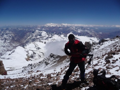 Aufstieg zum Aconcagua und Blick zum Mercedario