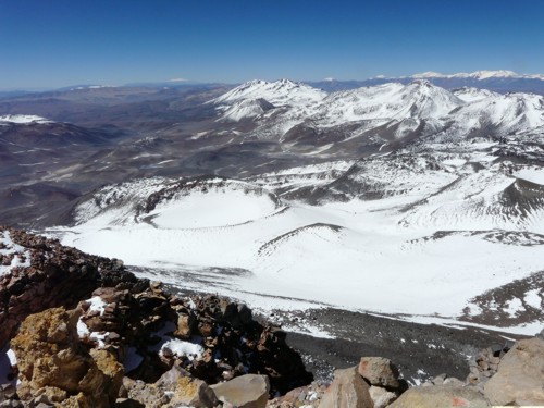 Ojos-de-Salado-Gipfelblick