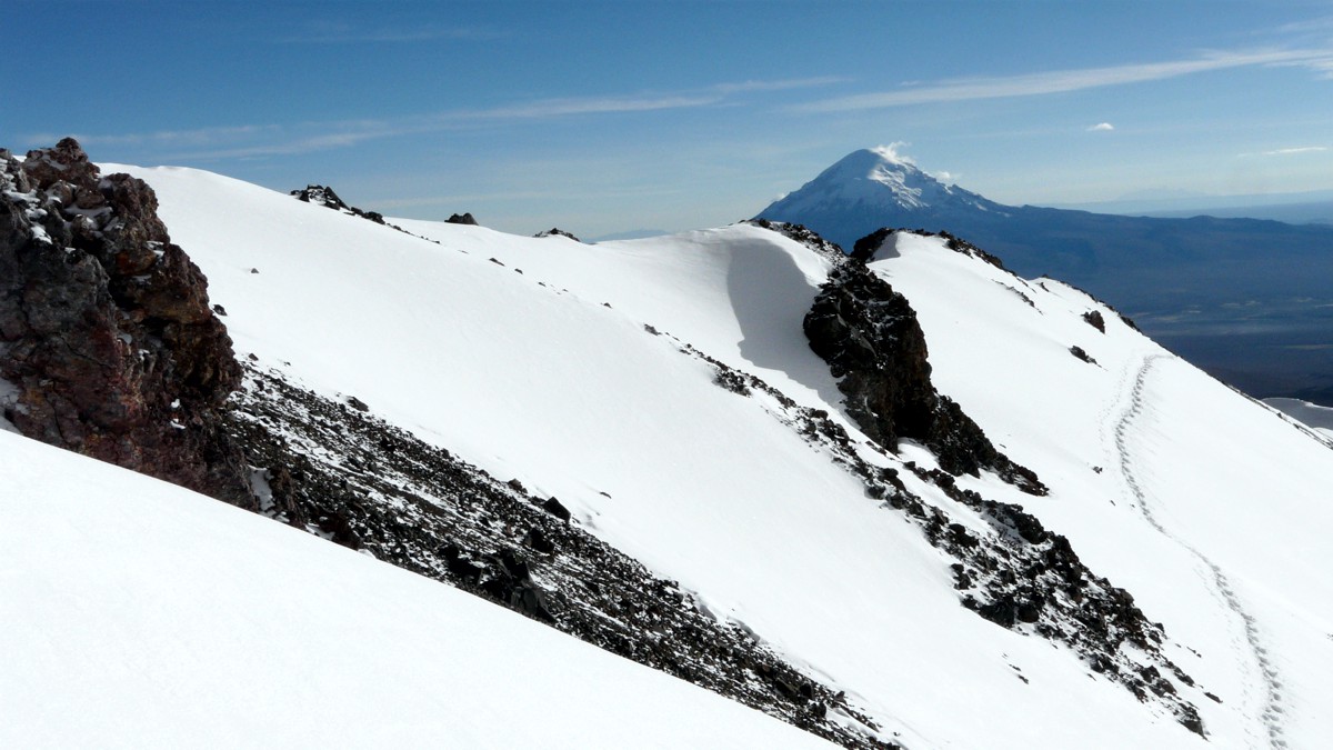 Bolivien Aufstieg Capurata mit Sajama