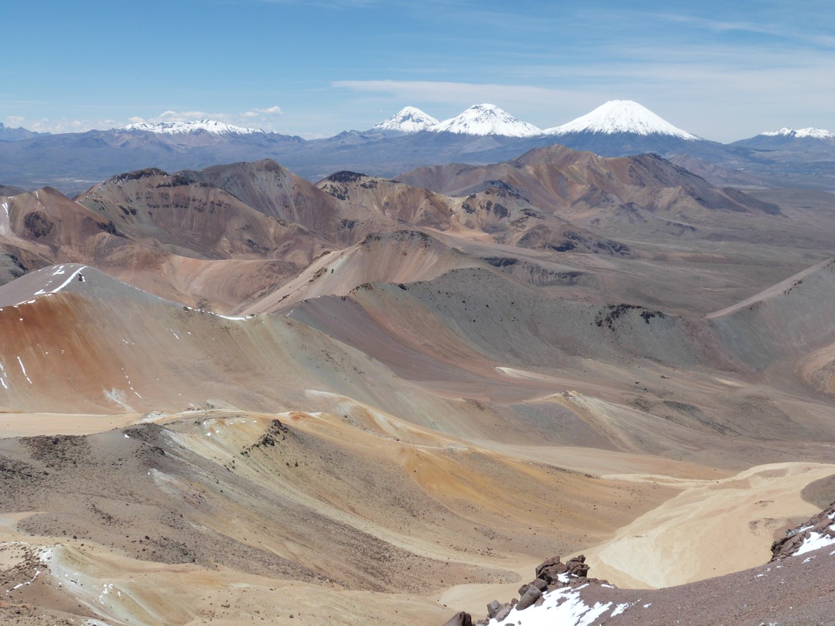 Blick vom Taapaca zum Larancagua